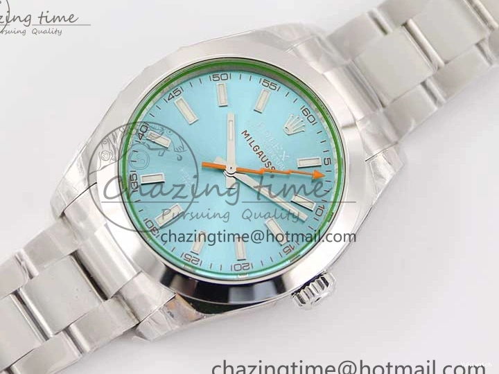 Milgauss 904L Bracelet Best Blue TWF SH3131 ICE Dial 1:1 on SS GV 116400 Edition 1231